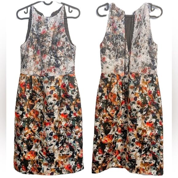 ML Monique Lhuillier Aviva Sequin Dress Watercolor 6 - Picture 5 of 8